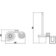 Ёршик с держателем освежителя воздуха Savol 95 S-L09594