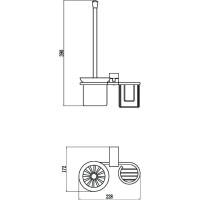 Ёршик с держателем освежителя воздуха Savol 73 S-L07394