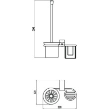 Ёршик с держателем освежителя воздуха Savol 73 S-L07394