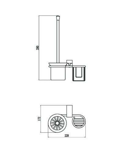 Ёршик с держателем освежителя воздуха Savol 73 S-L07394