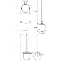 Ершик для унитаза Bemeta Dark 104113010 Черный