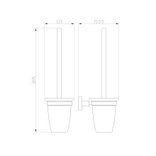 Туалетный ершик в комплекте WONZON & WOGHAND, Хром (WW-8129)