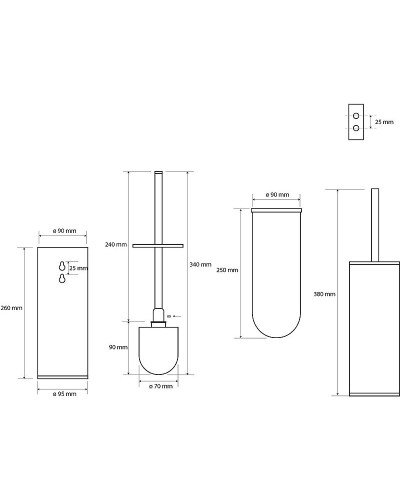 Ершик для унитаза Bemeta Neo 102313069 Нержавеющая сталь