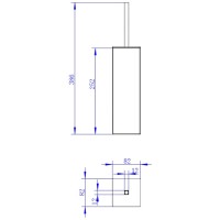 Ёршик для унитаза напольный Felice F 0313 nero 8.2x8.2x38.6 см