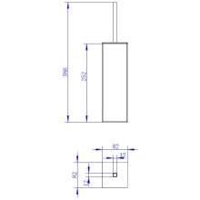 Ёршик для унитаза напольный Felice F 0313 nero 8.2x8.2x38.6 см