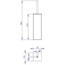 Ёршик для унитаза напольный Felice F 0313 nero 8.2x8.2x38.6 см