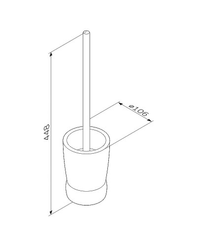 Ершик для унитаза AM.PM Sensation A3033200 хром/матовое стекло