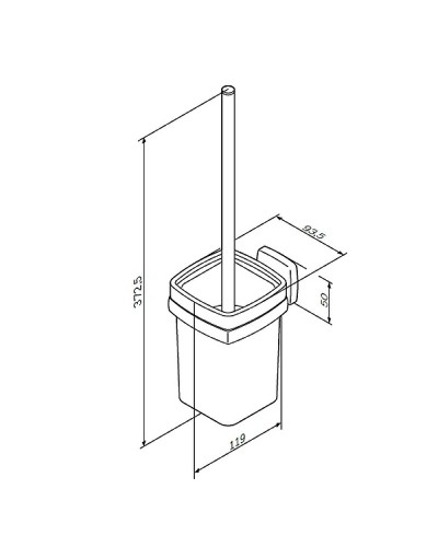 Ершик для унитаза AM.PM Gem A9033400 Хром