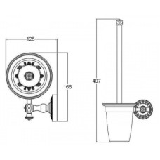 Ершик для унитаза Bronze de Luxe Windsor K25010 Бронза