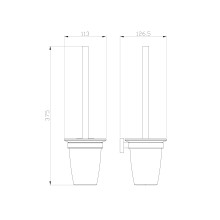 Туалетный ершик в комплекте WONZON & WOGHAND, Темный графит (WW-9329)