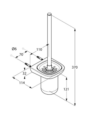 Ершик для унитаза Kludi Ambienta 5397405 Хром Белый