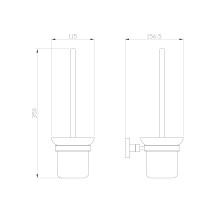 Туалетный ершик в комплекте WONZON & WOGHAND, Темное золото (WW-8919-DG)