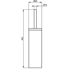 Ершик для унитаза Ideal Standard IOM A9108MY Хром