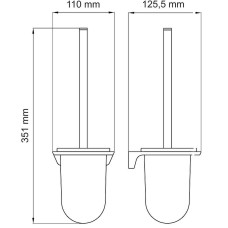 Ершик для унитаза WasserKRAFT Elbе K-7227 Черный матовый