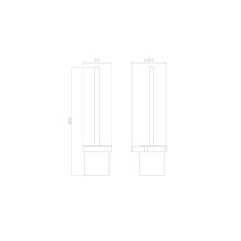 Туалетный ершик в комплекте WONZON & WOGHAND, Черный (WW-7729)