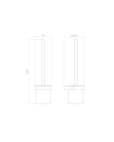 Туалетный ершик в комплекте WONZON & WOGHAND, Черный (WW-7729)