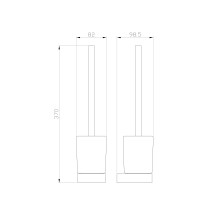 Туалетный ершик в комплекте WONZON & WOGHAND, Брашированное золото (WW-8329-BG)