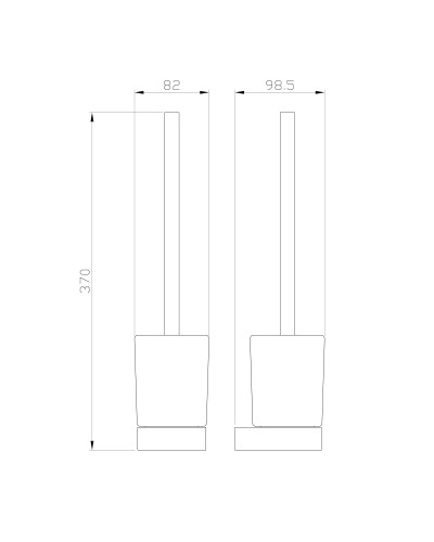 Туалетный ершик в комплекте WONZON & WOGHAND, Брашированное золото (WW-8329-BG)