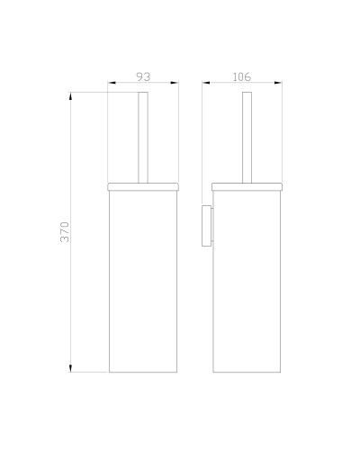 Туалетный ершик в комплекте WONZON & WOGHAND, Хром (WW-8929)