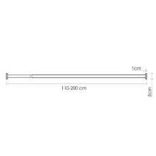 Карниз для ванны WasserKRAFT Elbe SC-721121 Черный матовый