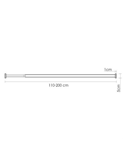 Карниз для ванны WasserKRAFT Elbe SC-721121 Черный матовый