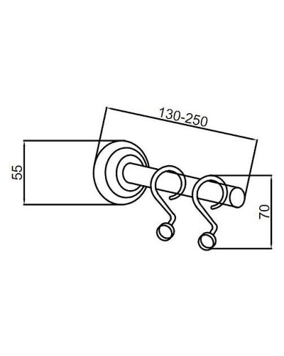 Карниз для ванной Boheme Brillante 10458 Хром