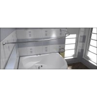 Карниз для ванны Bas Алегра 150x90 КЗ00005 Хром