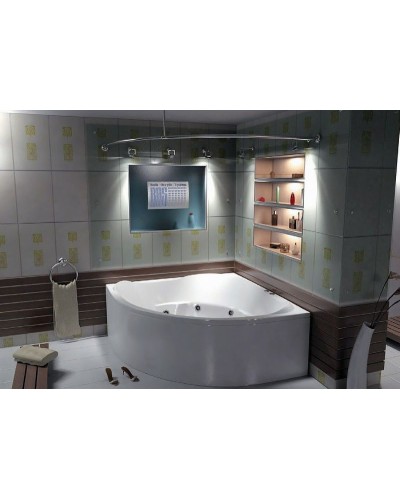 Карниз для ванны Bas Ривьера 161x161 КО00287 Хром