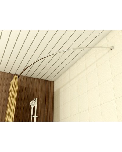 Карниз для ванны Relisan Tugatty Ariadna 170х110 Гл000001278 Хром