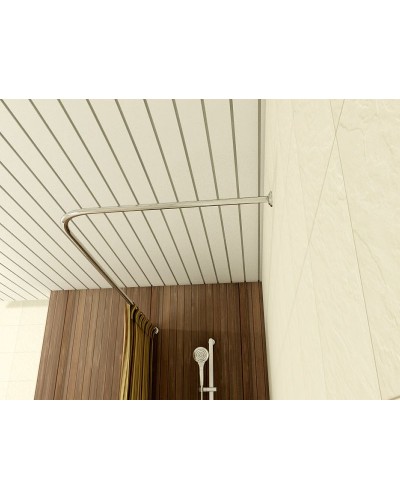 Карниз для ванны Relisan Tugatty Isabella 170х90 Гл000015141 Хром