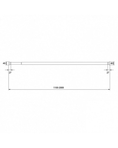 Карниз для ванны Iddis 020A200I14 Хром матовый