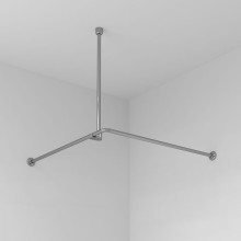 Карниз для ванны WasserKRAFT Dinkel 90x90 SC-469090 Хром