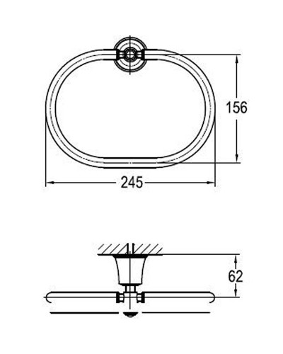 Кольцо для полотенец Cezares Liberty CZR-F-8985 Хром