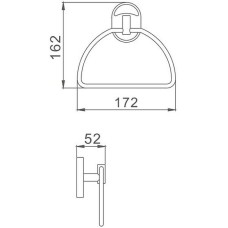 Кольцо для полотенец Haiba HB1904-2 Хром