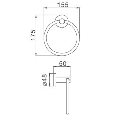 Кольцо для полотенец Haiba HB8704 Черное