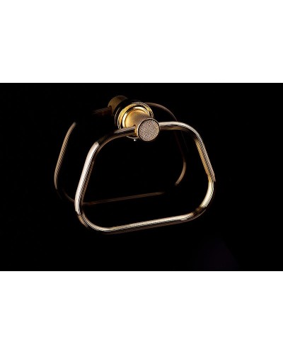 Кольцо для полотенец Boheme Royal Cristal 10925-G-B Золото