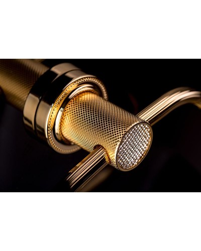 Кольцо для полотенец Boheme Royal Cristal 10925-G-B Золото