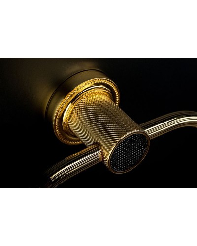 Кольцо для полотенец Boheme Royal Cristal 10925-G-B Золото