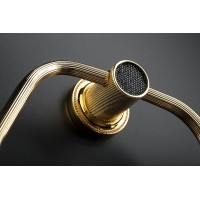 Кольцо для полотенец Boheme Royal Cristal 10925-G-B Золото