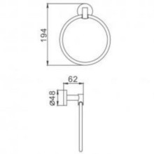 Кольцо для полотенец Frap F17 F1704 Хром