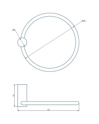 Кольцо для полотенец Haiba HB8404-4 Бронза