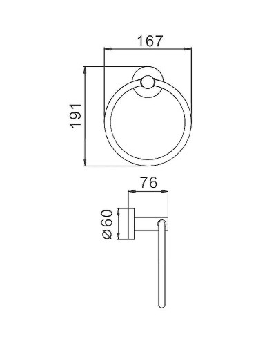 Кольцо для полотенец Haiba HB8304 Нержавеющая сталь