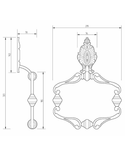 Кольцо для полотенец Migliore Elisabetta 17000 Бронза