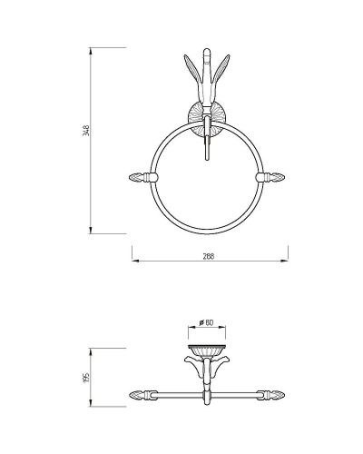 Кольцо для полотенец Migliore Luxor 26122 Золото