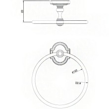 Кольцо для полотенца Bronze de Luxe Royal R25004 Бронза