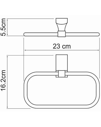 Кольцо для полотенец WasserKRAFT Exter K-5260 Светлая бронза