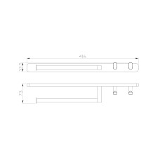 Кольцо для полотенец с 2 крючками WONZON & WOGHAND, Темный графит (WW-9361)