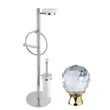 Комплект для туалета золото 24 карат, swarovski Cezares Olimp OLIMP-WBS-03/24-Sw