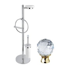 Комплект для туалета золото 24 карат, swarovski Cezares Olimp OLIMP-WBS-03/24-Sw