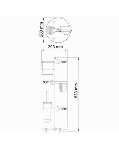 Напольная стойка WasserKRAFT K-1256 Хром